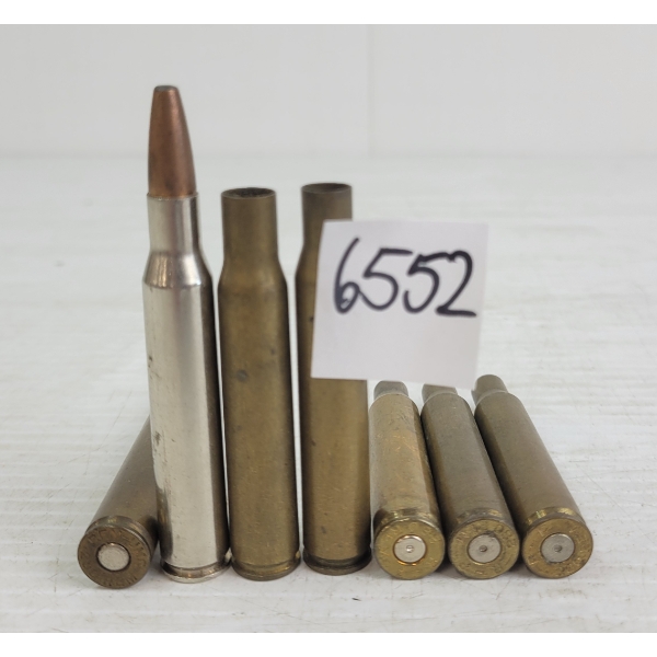 AMMO / BRASS: 7X MIXED .280REM - 2X LIVE - BRASS ONCE FIRED