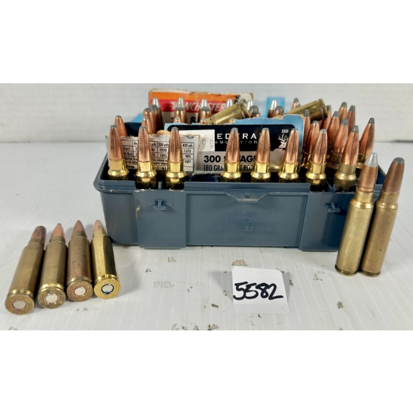 AMMO: 52X MIXED .300 SAVAGE - FACTORY & RELOADS