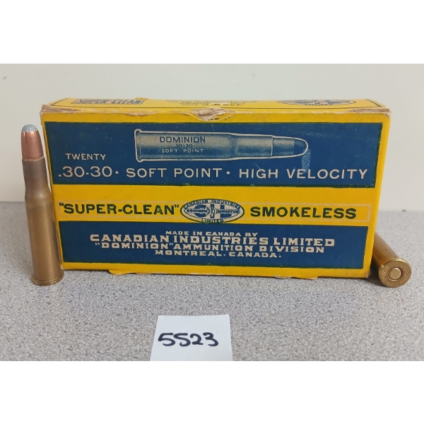 AMMO: 20X DOMINION .30-30 - 170GR - SP - COLLECTOR'S BOX 