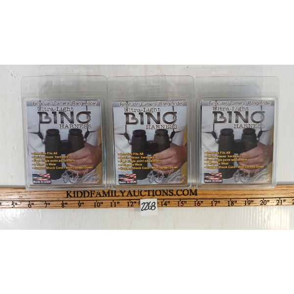 LOT OF 3 - ULTRA-LIGHT BINO HARNESSES