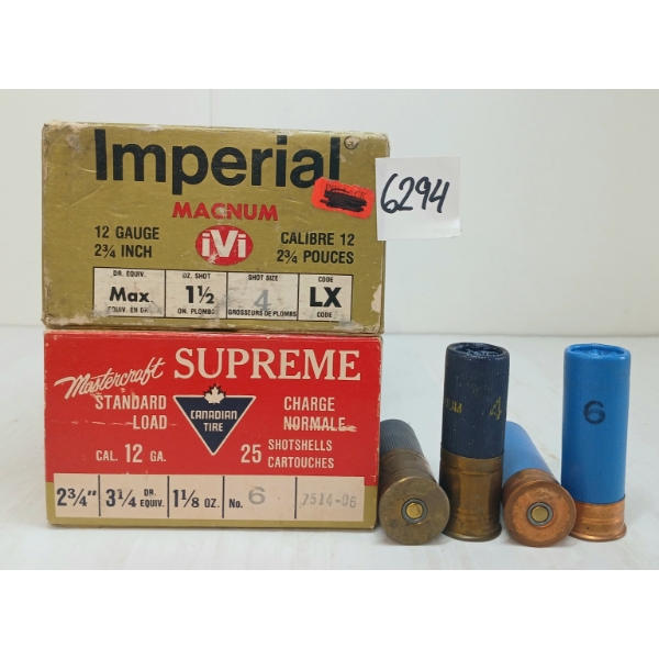 AMMO: 50X MASTERCRAFT & IMPERIAL 12GA - 2-3/4IN - NO. 4 & 6 SHOT