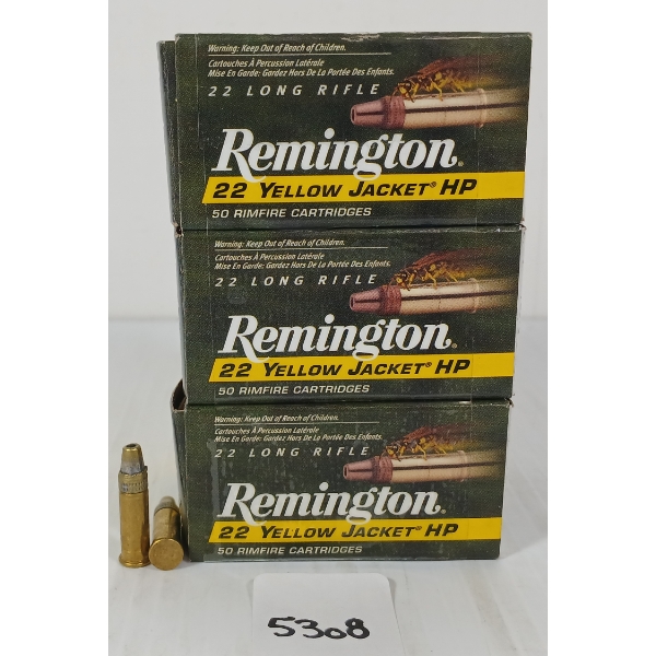 AMMO: APPROX 300X REMINGTON YELLOW JACKET .22 LR - 33GR - HP