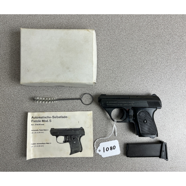 H. SCHMIDT MODEL 5 IN .25 AUTO PISTOL - PROHIB