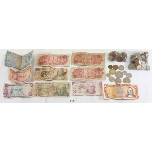 QTY OF WORLD CURRENCY - INCL MALAYSIA, GREECE, MEXICO & CZECH ETC