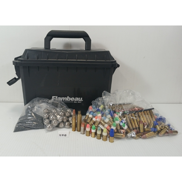 DUMMIES / LEAD SHOT / PELLETS: QTY OF MIXED RNDS - INCL 9MM / .40 S&W, ETC