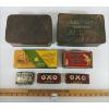 443  LOT OF 6  MISC TINS  INCL OXO, ROWNTREES and ROBERTSONS, ETC.
