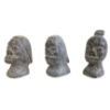 Image 1 : LOT OF 3 - INUIT BUSTS BY UNKNOWN ARTIST - STONE