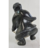 Image 5 : HUMAN CARRYING ANIMAL HIDE - SIGNED - STONE & LEATHER