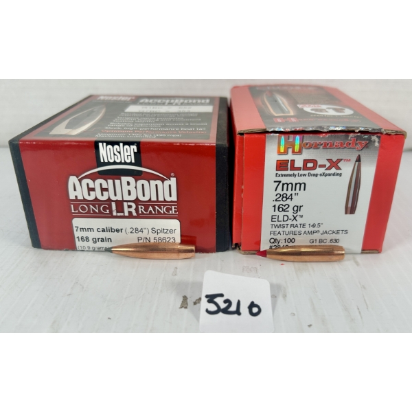 BULLETS: APPROX 160X 7MM 162GR. & 168GR. 
