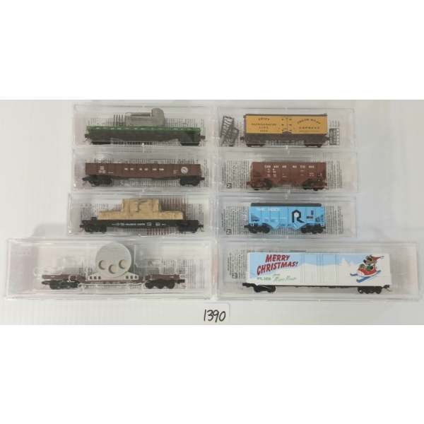 LOT OF 8 - MICRO TRAINS - ROCK ISLAND, DENVER & RIO GRANDE WESTERN, CANADIAN NATIONAL, ETC