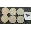 Image 2 : LOT OF 6 - 1968 CDN 25 CENT COINS