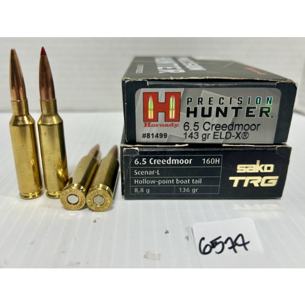 AMMO: 40X 6.5 CREED - 136 GR HP & 143 GR POLY TIP