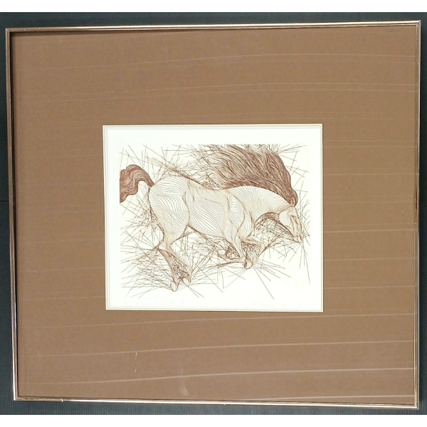 "LA JUMENT - POUR STEWART" BY GUILLAUME A. AZOULAY - FRAMED PRINT