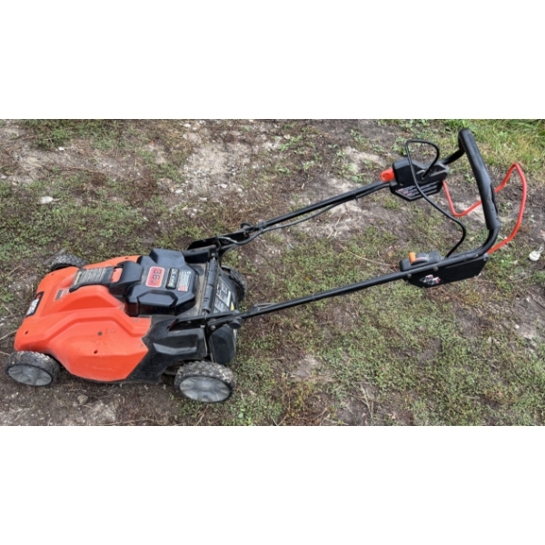B&D LAWN MOWER - ELEC - SELF PROPELLED - 36V - WORKING BUT NO CHARGER