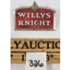 WILLYS KNIGHT RAD BADGE