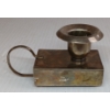 Image 2 : 20TH CENTURY ENGLISH SILVER PLATE CANDLESTICK & MATCHBOX HOLDER