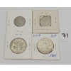 Image 2 : LOT OF 4 - U.S. 50 & 25 CENT SILVER PCS - INCL 1900 & 1915, ETC.