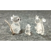 Image 6 : LOT OF 3 - SWAROVSKI CATS & TEDDY BEAR CRYSTAL FIGURINES