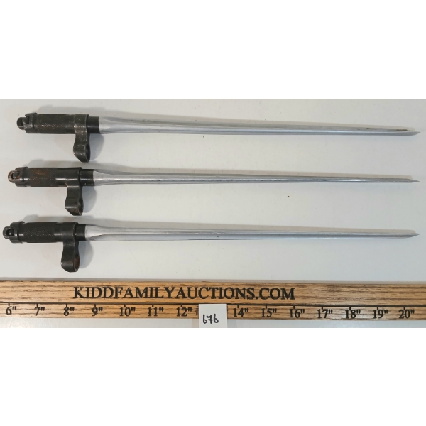 LOT OF 3 - CHINESE SPIKE BAYONETS