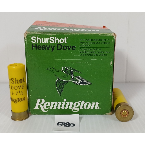 AMMO: 24X REMINGTON PETERS 20GA - 2 3/4IN - 7 1/2 SHOT - SHURSHOT HEAVY DOVE