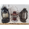Image 7 : LOT OF 4 - LANTERNS & LAMP SHADE - INCL RAILWAY, AIR PILOT, ETC