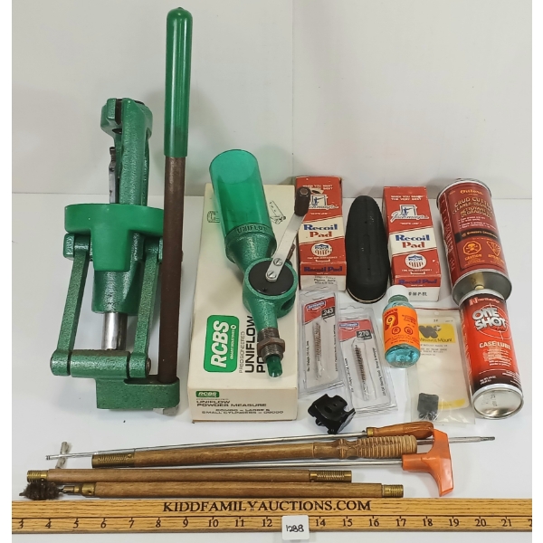 JOB LOT - UNIFLOW POWDER MEASURE, SCOPE RINGS, MOUNT, ETC - SEE ALL PHOTOS