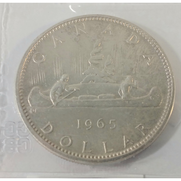 1965 CDN SILVER DOLLAR - CCCS GRADED