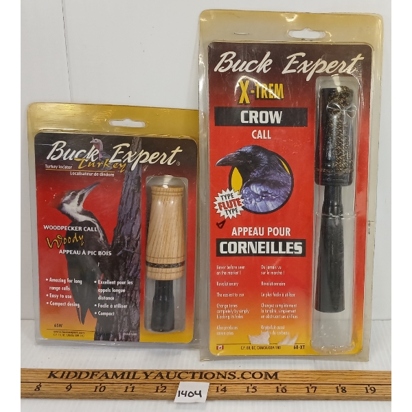 LOT OF 2 - BUCK EXPERT CROW & WOODPECKER CALLS