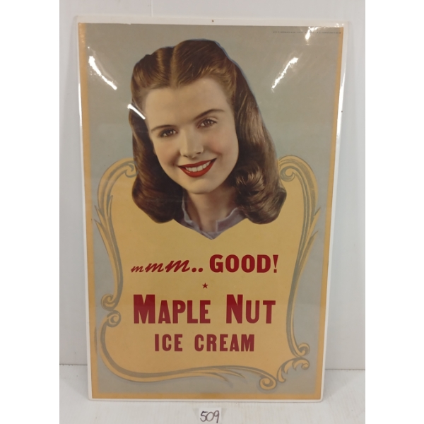 MAPLE NUT ICE CREAM - POSTER ON BOARD