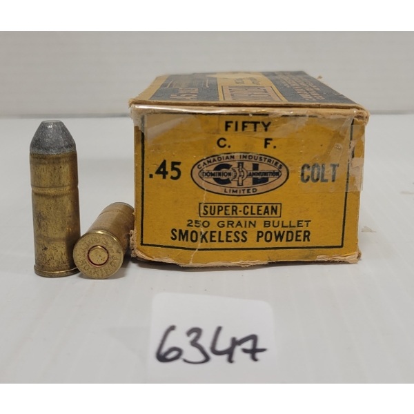 AMMO: 50X CIL .45 COLT - 250 GR. 