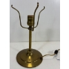 Image 4 : BOUDOIR LAMP W/ EXTRA SHADE - BRASS BASE & BLUE TONE GLASS SHADE