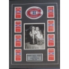 Image 2 : MAURICE RICHARD #9 AUTOGRAPH, PATCH & PHOTO - FRAMED