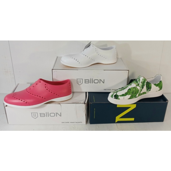 LOT OF 3 - BIION SHOES - FT THE CLASSICS, THE BRIGHTS & THE TRAINER STYLES