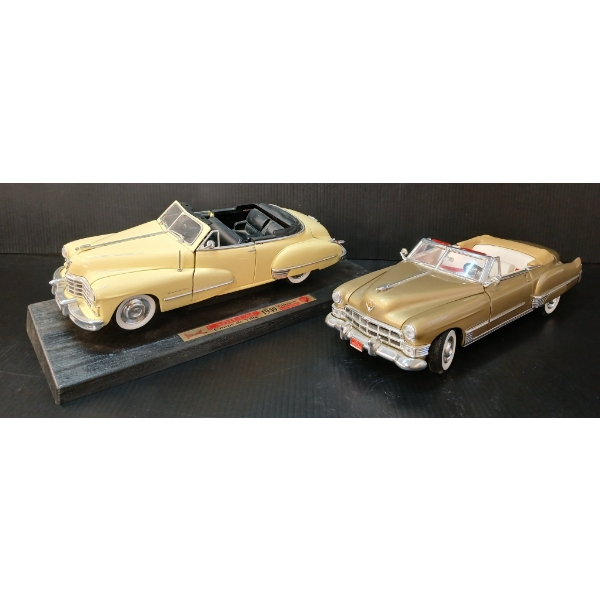 LOT OF 2 - ROAD SIGNATURE DIECAST CADILLAC COUPE DE VILLE & SERIES 62 CONVERTIBLE MODELS