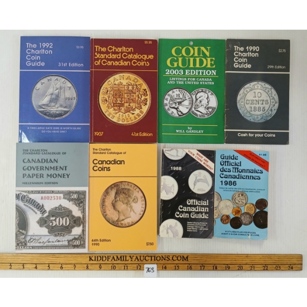 LOT OF 8 - CDN CURRENCY GUIDES & BOOKS