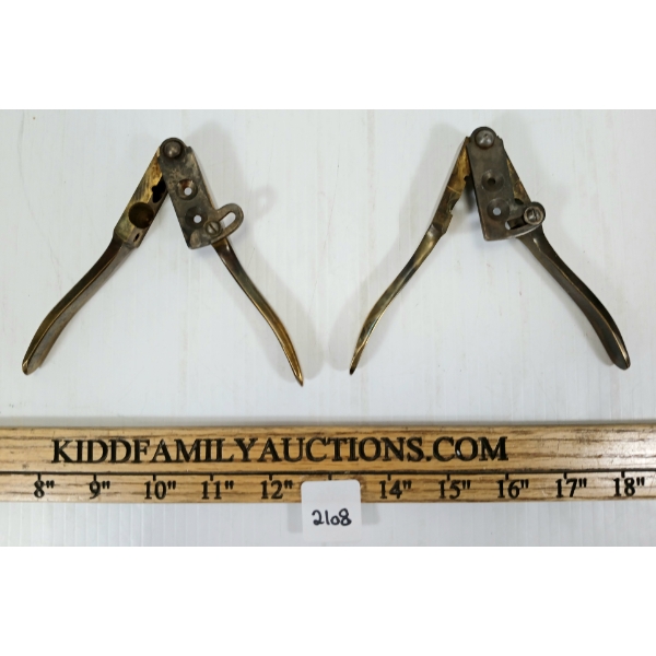 LOT OF 2 - BRASS DOUBLE CAVITY BULLET MOULDS