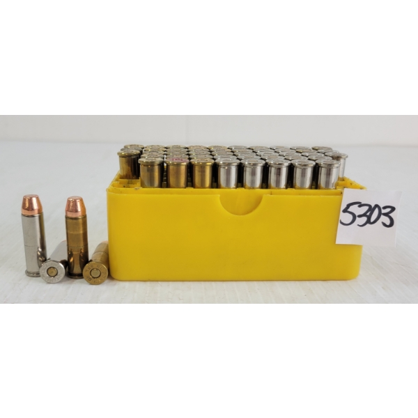 AMMO: 50X MIXED .38SPL - RELOADS IN CASE