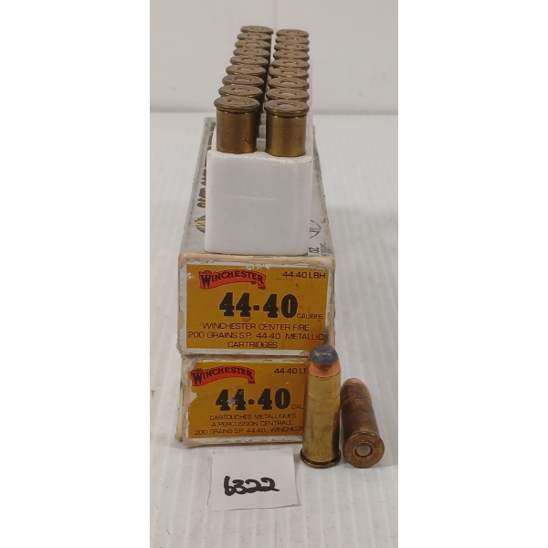 AMMO: 40X WINCHESTER .44-40 - 200GR - SP