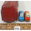 Image 4 : LOT OF 3 - WYANDOTTE PRESSED STEEL DELIVERY WAGON & TIN WIND UP CARS