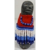 Image 3 : "DOLL IN RED DRESS" BY MARY MIKI(1920 - 1993) - STONE, WOOL & BEADS