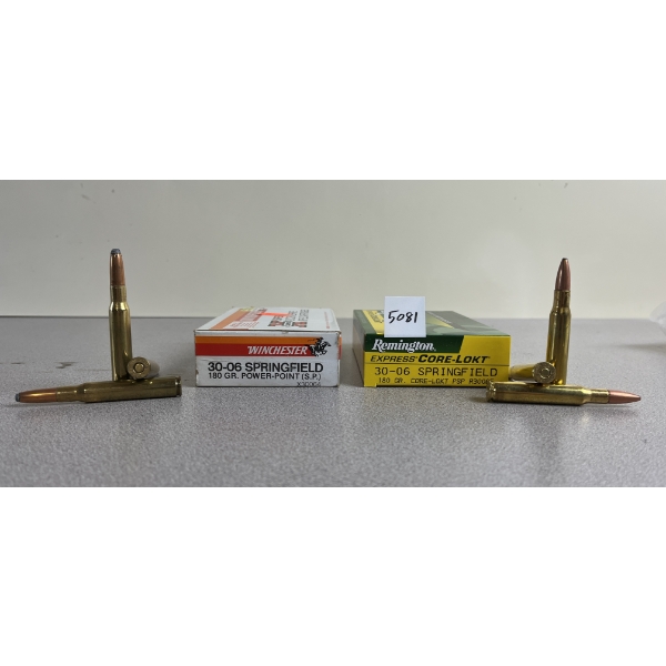 AMMO: 40X WINCHESTER & REMINGTON .30-06 180GR. 