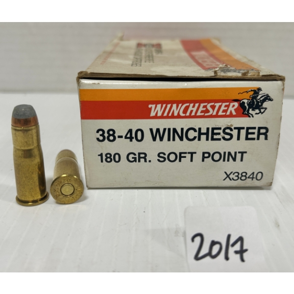 AMMO: 50X WINCHESTER .38-40 WIN - 180 GR SP