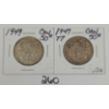 Image 1 : LOT OF 2 - 1947 & 1949 CDN 50 CENT PCS
