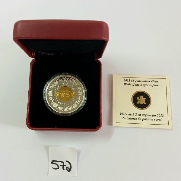 2013 CDN $5 SILVER COIN - BIRTH OF THE ROYAL INFANT