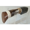 Image 5 : OBSIDIAN KNIFE W/ ANTLER HANDLE & STAND