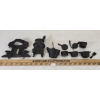 Image 6 : LOT OF 11 - CAST IRON SALESMAN SAMPLES - INCL POT BELLY STOVE, POTS, PANS, ETC