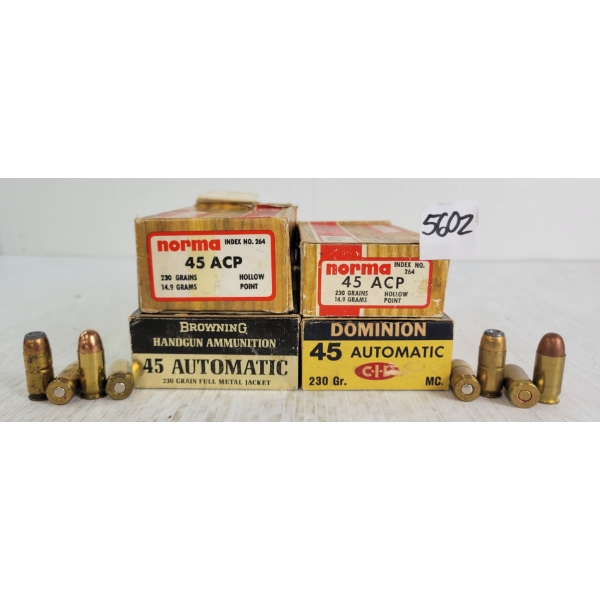 AMMO: 139X MIXED .45ACP - 230GR - FMJ & HP