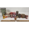 Image 1 : LOT OF 12 - ADVERTISING TINS - INCL PIC-NIC-PAL, CALMUT BAKING POWDER, SINGER OILERS ETC.