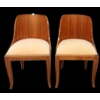 Image 2 : LOT OF 4 - WALNUT ART DECO BARREL BACK CHAIRS