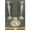 LOT OF 3 - STERLING SILVER CANDLE HOLDERS